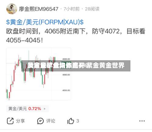 黄金股早盘集体高开 紫金黄金世界及紫金矿业均涨逾4%-第1张图片