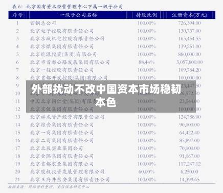 外部扰动不改中国资本市场稳韧本色