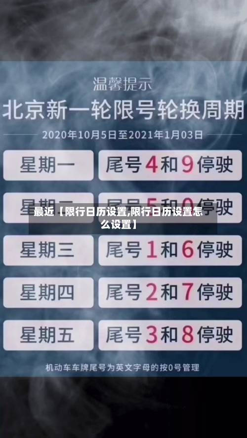 最近【限行日历设置,限行日历设置怎么设置】