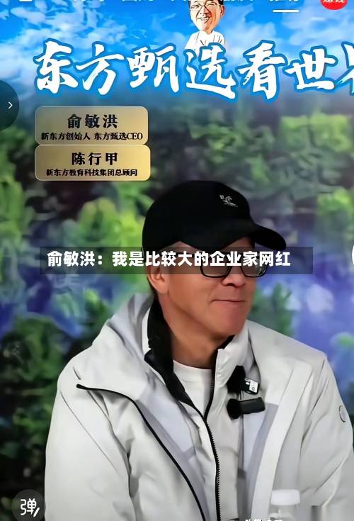 俞敏洪：我是比较大的企业家网红