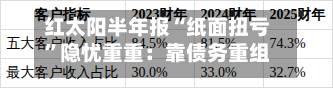 红太阳半年报“纸面扭亏”隐忧重重：靠债务重组撑利润，8.68亿存量债务悬顶