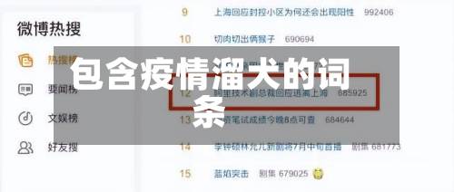 包含疫情溜犬的词条