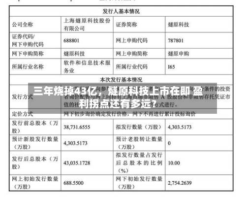 三年烧掉43亿，燧原科技上市在即 盈利拐点还有多远？