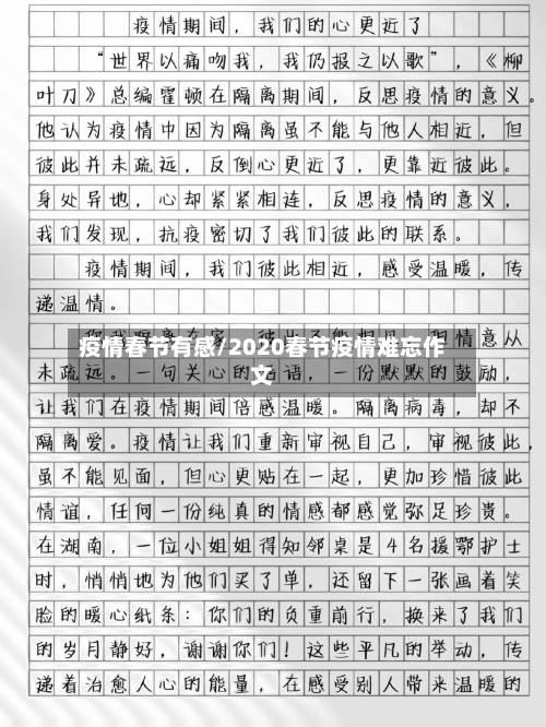 疫情春节有感/2020春节疫情难忘作文-第2张图片