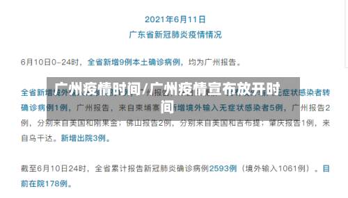 广州疫情时间/广州疫情宣布放开时间-第2张图片