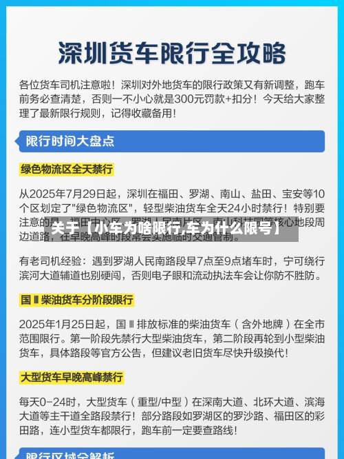 关于【小车为啥限行,车为什么限号】