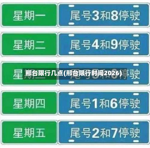 邢台限行几点(邢台限行时间2026)-第2张图片