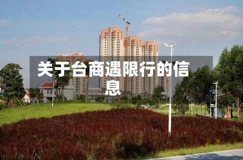 关于台商遇限行的信息
