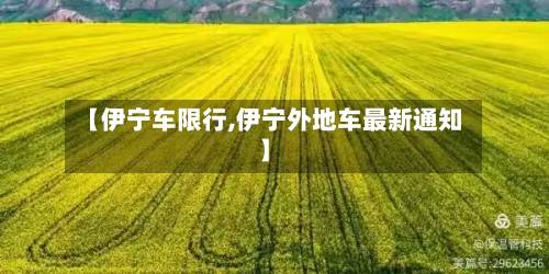 【伊宁车限行,伊宁外地车最新通知】