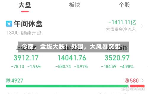 今夜，全线大跌！外围，大风暴突袭-第3张图片